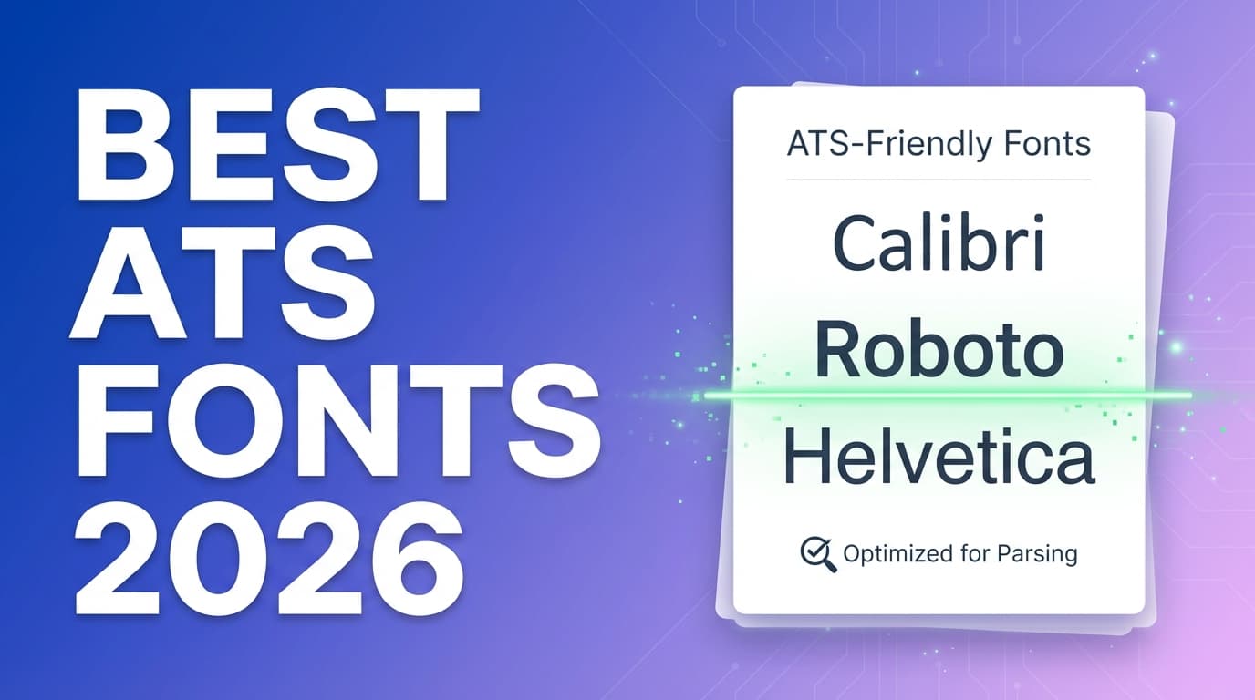 Best Fonts for ATS Resumes 2026: Complete Guide (Font List, Sizes, Pairings + ATS-Proof Tests)