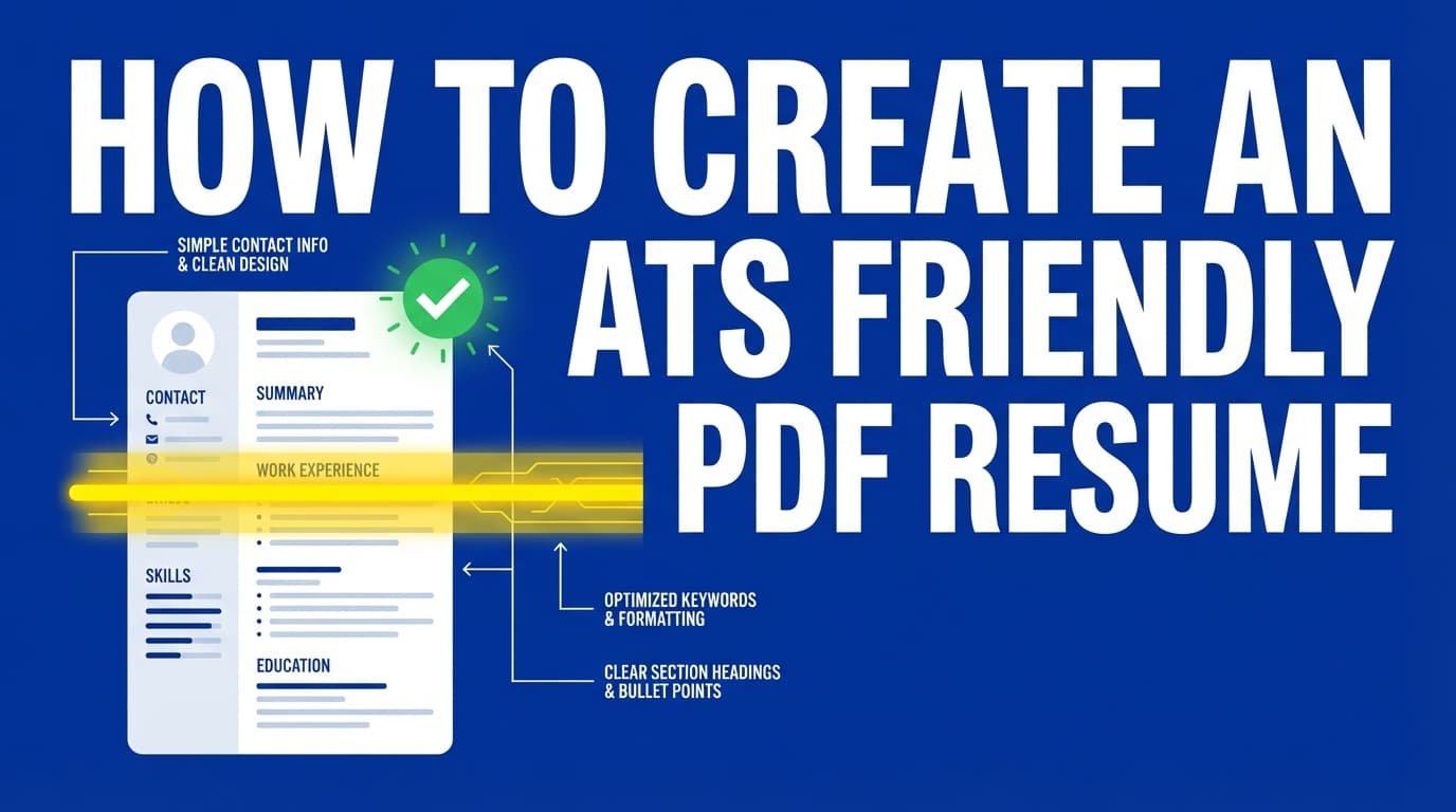 How to Create an ATS Friendly PDF Resume: Complete Guide for 2026 (Formatting, Export Settings, and Tests)