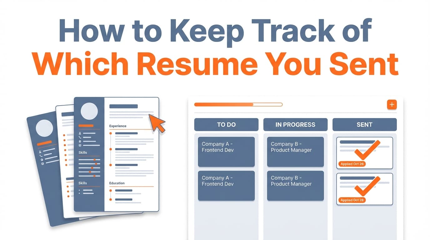 how to keep track of which resume you sent