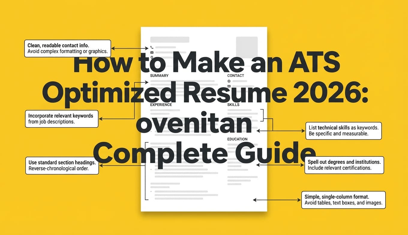 How to Make an ATS Optimized Resume 2026: Complete Guide (Formatting, Keywords, and Real Examples)