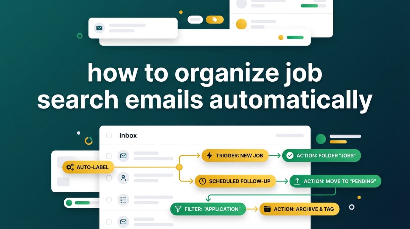 how to organize job search emails automatically
