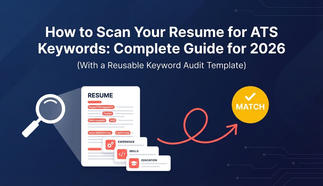 How to Scan Your Resume for ATS Keywords: Complete Guide for 2026 (With a Reusable Keyword Audit Template)