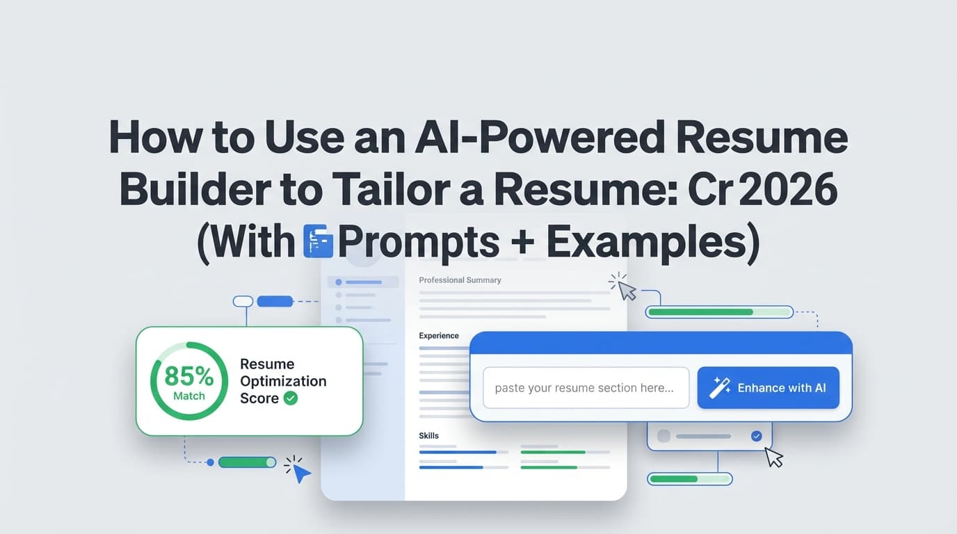 How to Use an AI-Powered Resume Builder to Tailor a Resume: Complete Guide for 2026 (With Prompts + Examples)