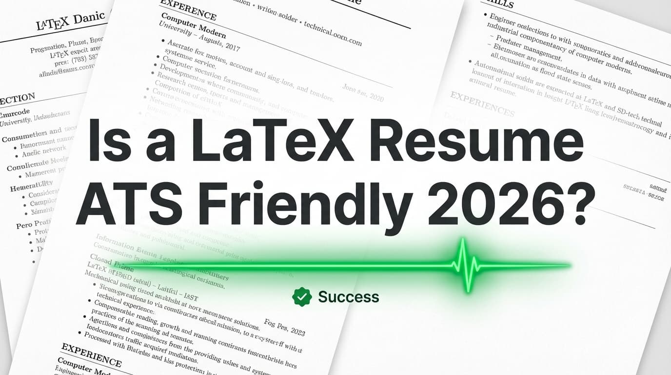 Is a LaTeX Resume ATS Friendly? Complete Guide for 2026 (With Real-World Tests)