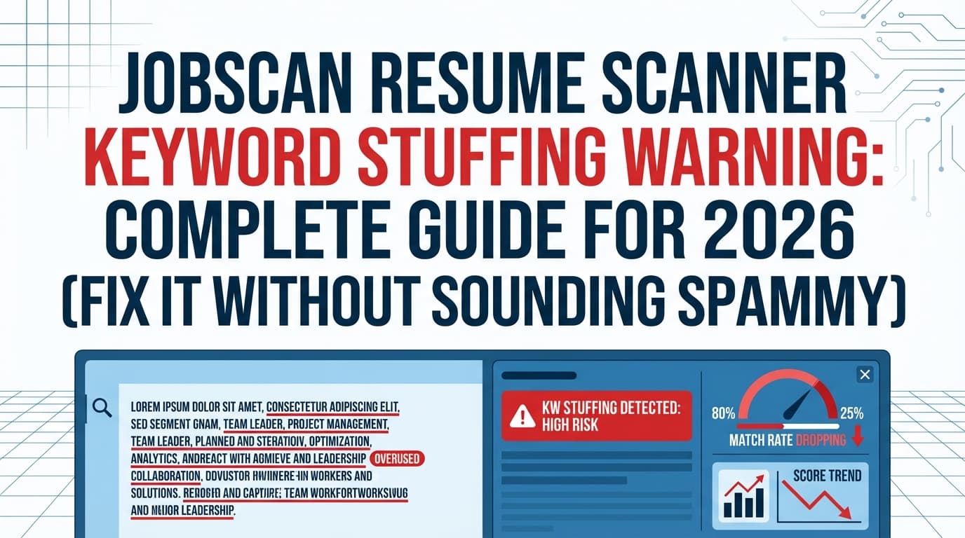 Jobscan Resume Scanner Keyword Stuffing Warning: Complete Guide for 2026 (Fix It Without Sounding Spammy)
