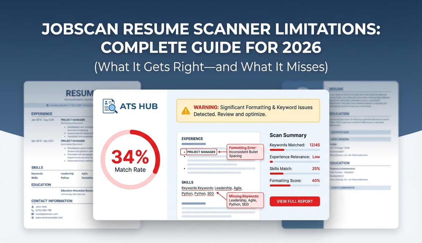 Jobscan Resume Scanner Limitations: Complete Guide for 2026 (What It Gets Right—and What It Misses)