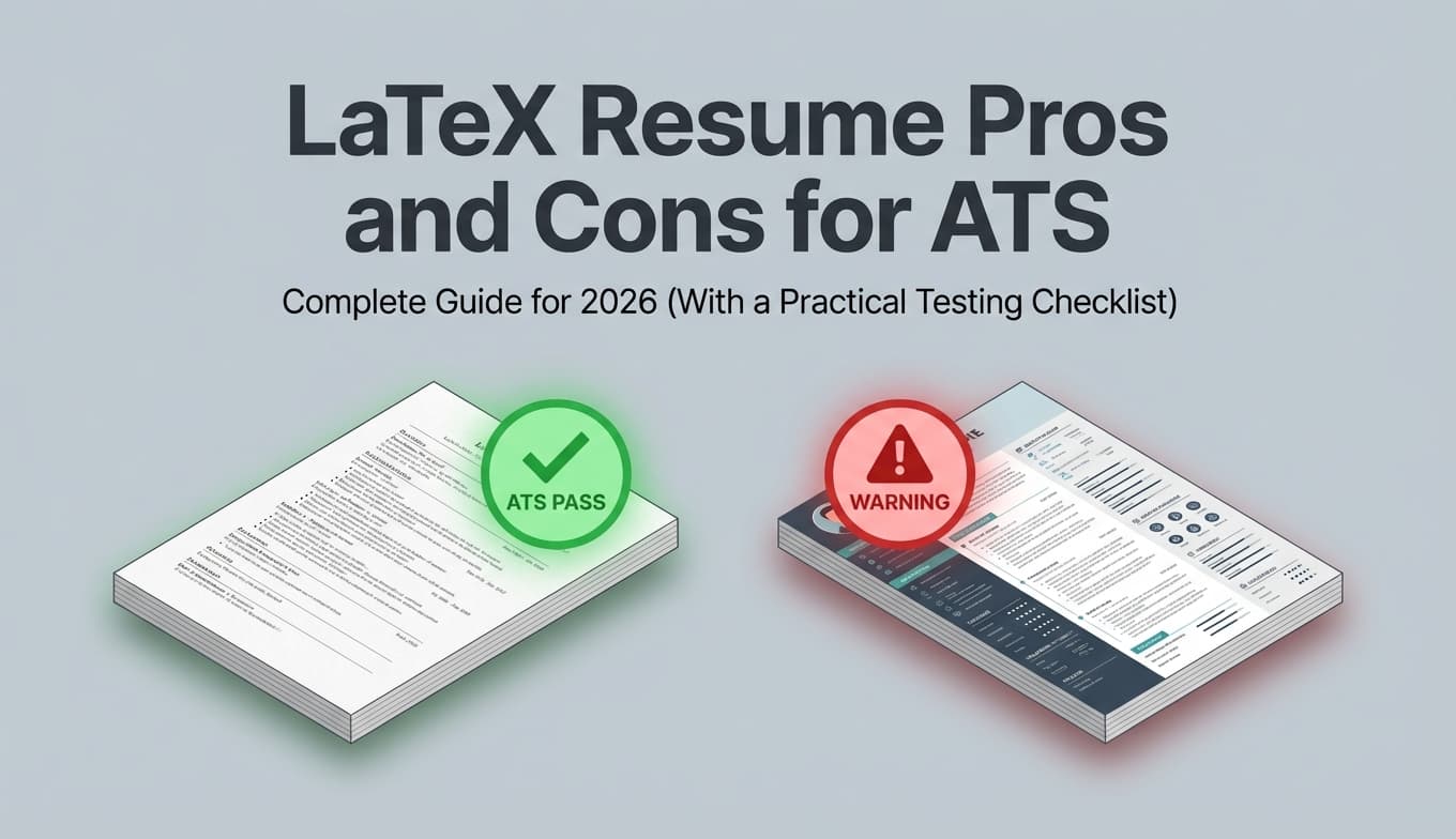 LaTeX Resume Pros and Cons for ATS: Complete Guide for 2026 (With a Practical Testing Checklist)