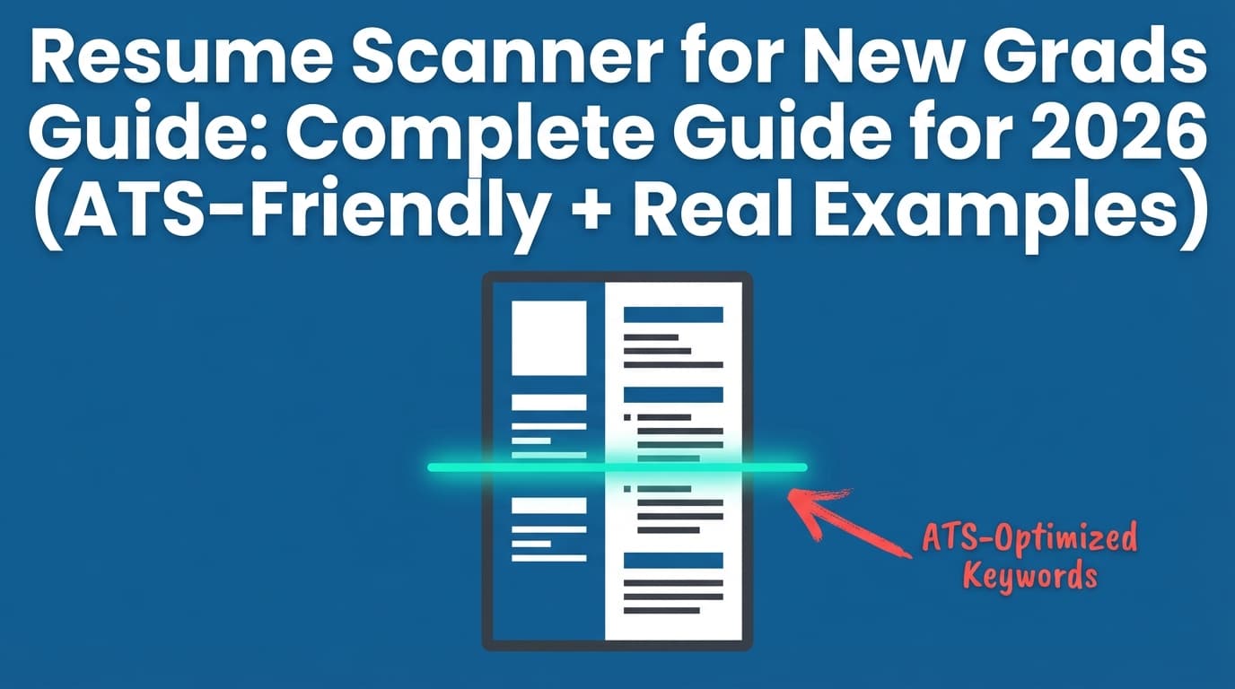 Resume Scanner for New Grads Guide: Complete Guide for 2026 (ATS-Friendly + Real Examples)