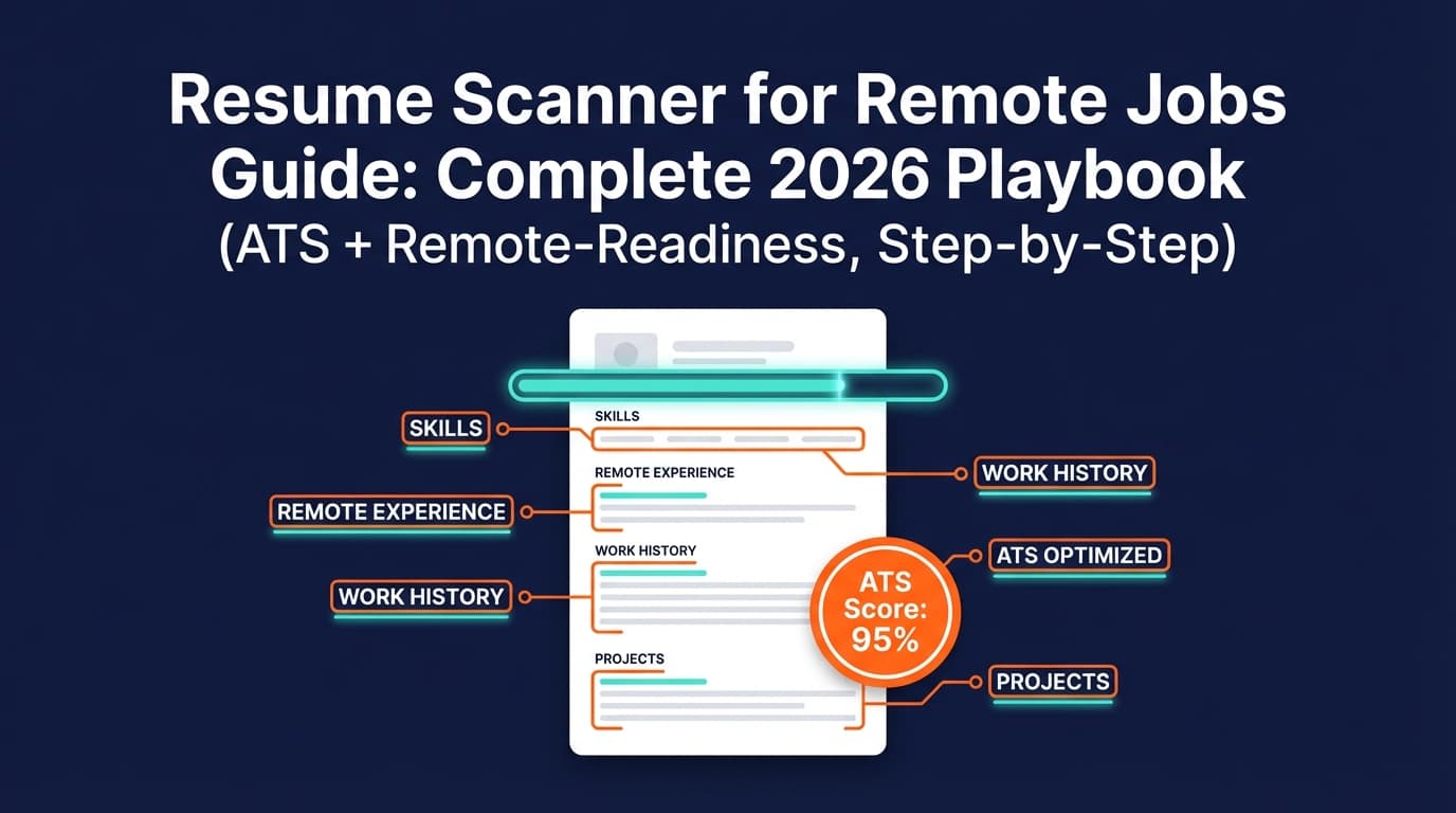Resume Scanner for Remote Jobs Guide: Complete 2026 Playbook (ATS + Remote-Readiness, Step-by-Step)