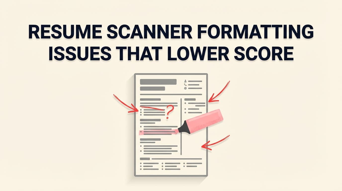 resume scanner formatting issues that lower score