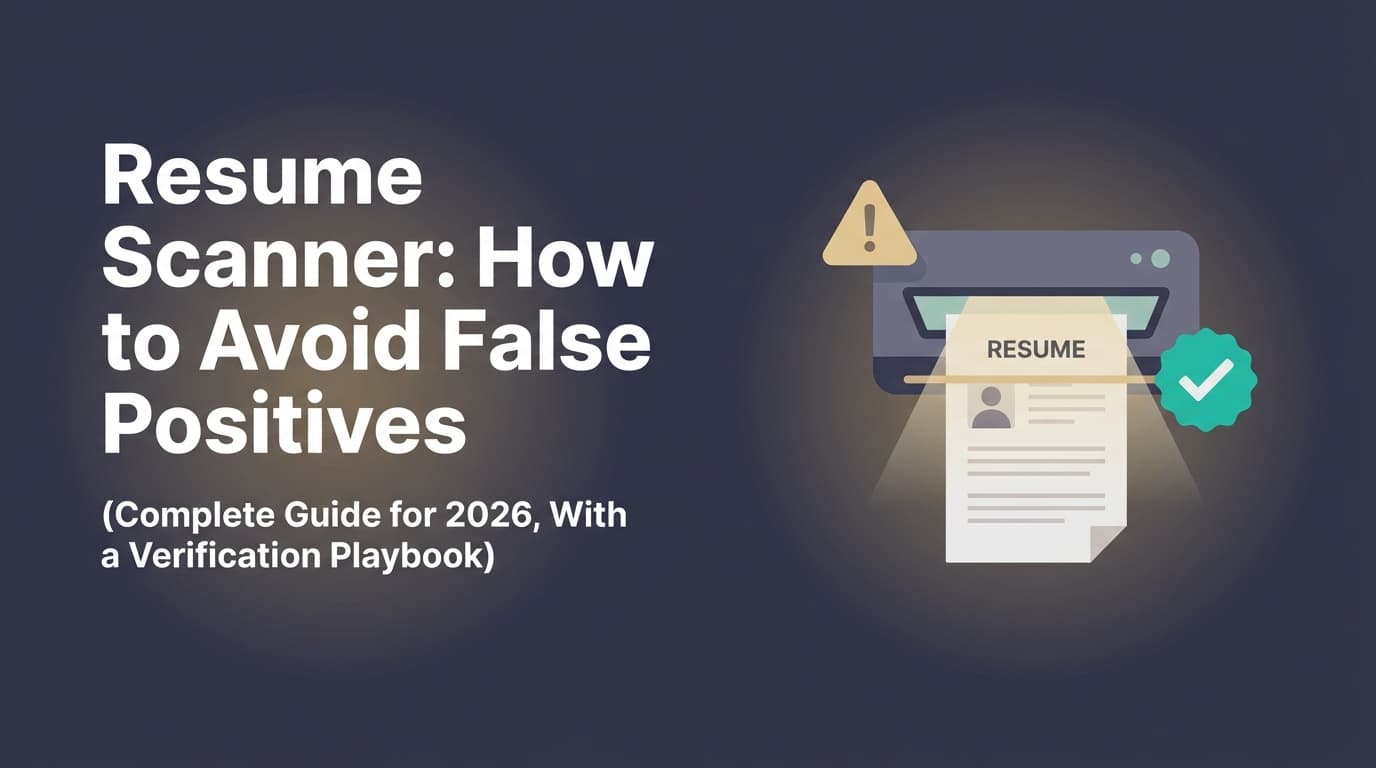Resume Scanner: How to Avoid False Positives (Complete Guide for 2026, With a Verification Playbook)