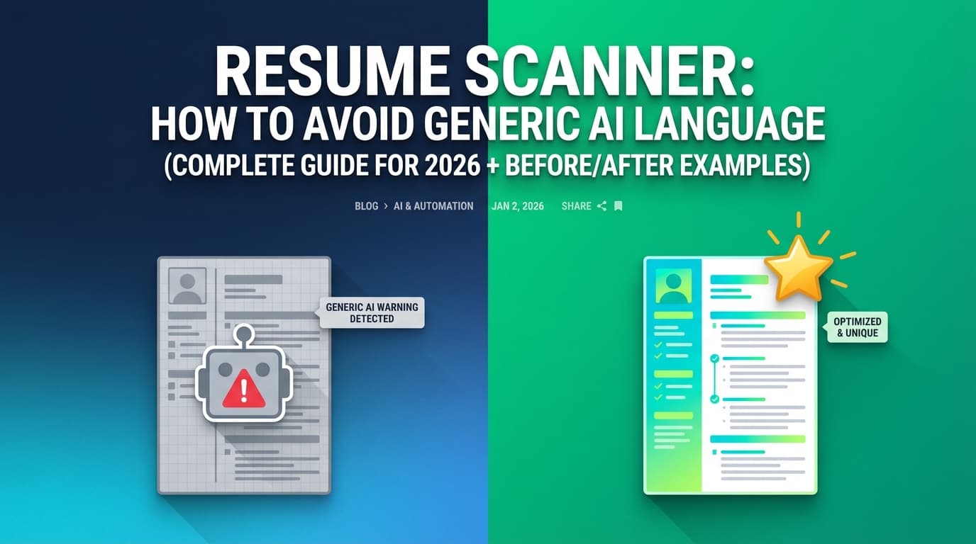 Resume Scanner: How to Avoid Generic AI Language (Complete Guide for 2026 + Before/After Examples)