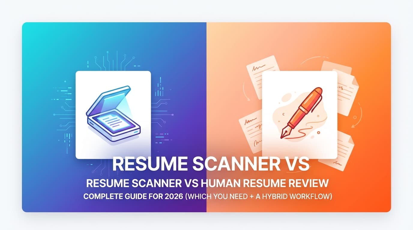 Resume Scanner vs Human Resume Review: Complete Guide for 2026 (Which You Need + A Hybrid Workflow)