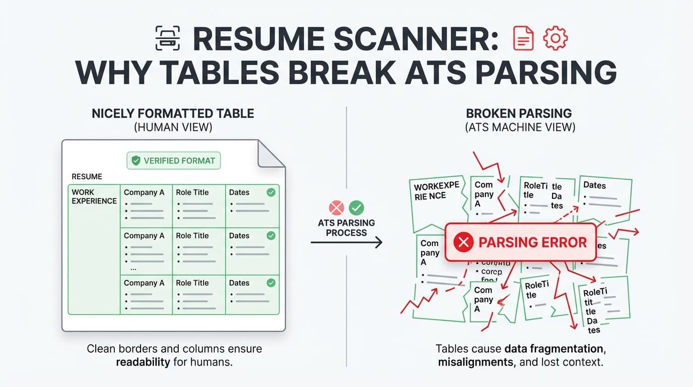 resume scanner why tables break ats parsing