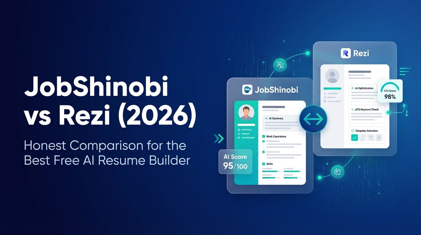 JobShinobi vs Rezi (2026): Honest Comparison for the Best Free AI Resume Builder