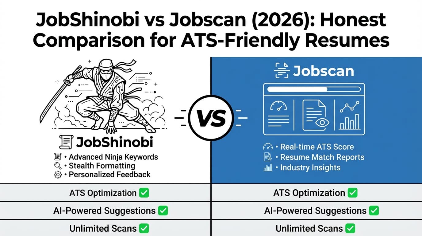 JobShinobi vs Jobscan (2026): Honest Comparison for ATS-Friendly Resumes