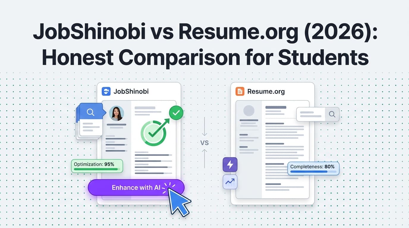 JobShinobi vs Resume.org (2026): Honest Comparison for Students