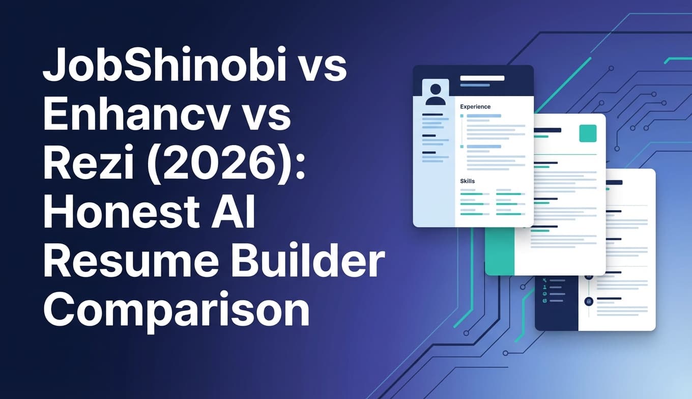 JobShinobi vs Enhancv vs Rezi (2026): Honest AI Resume Builder Comparison