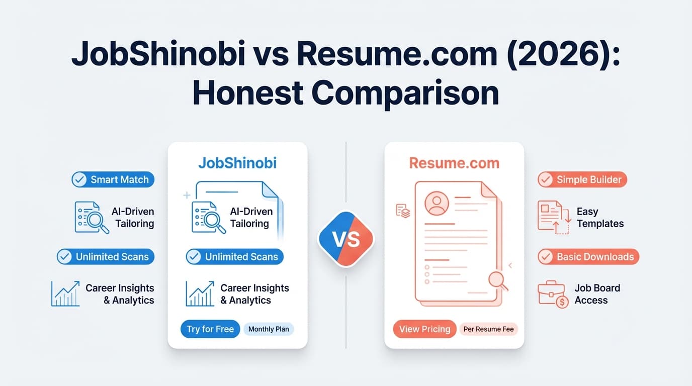 JobShinobi vs Resume.com (2026): Honest Comparison