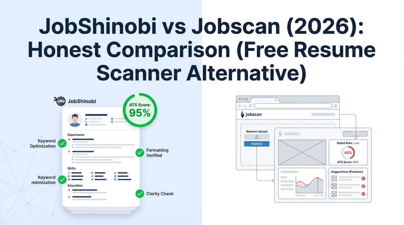 JobShinobi vs Jobscan (2026): Honest Comparison (Free Resume Scanner Alternative)