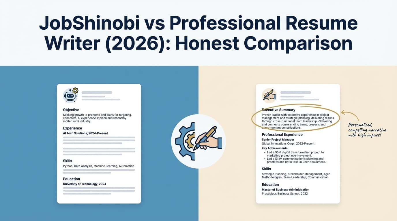 JobShinobi vs Professional Resume Writer (2026): Honest Comparison