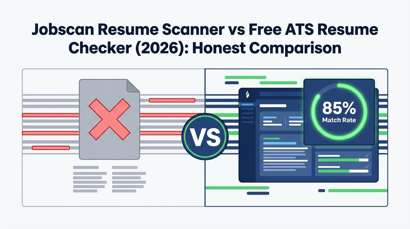 Jobscan Resume Scanner vs Free ATS Resume Checker (2026): Honest Comparison