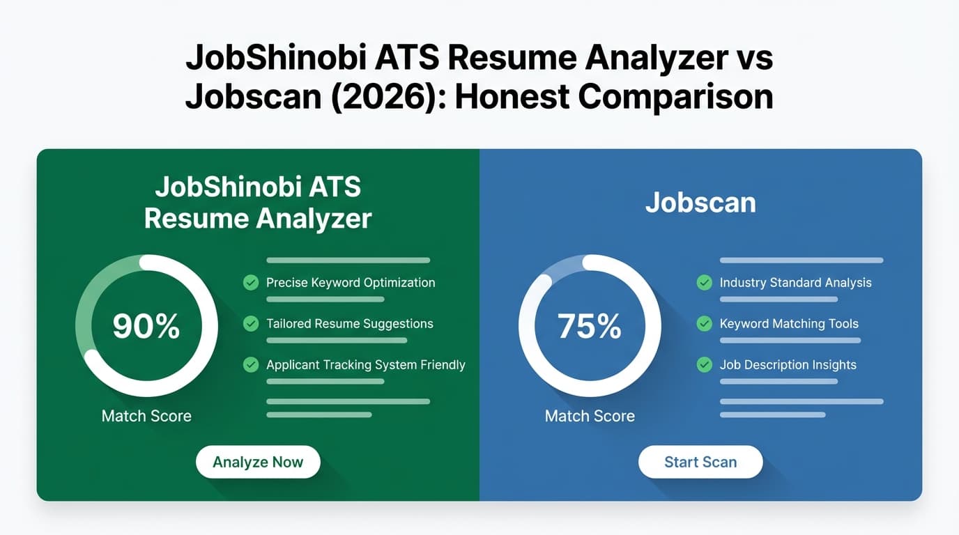 JobShinobi ATS Resume Analyzer vs Jobscan (2026): Honest Comparison