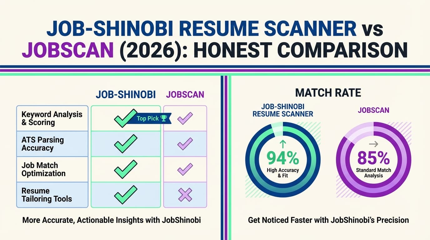 JobShinobi Resume Scanner vs Jobscan (2026): Honest Comparison