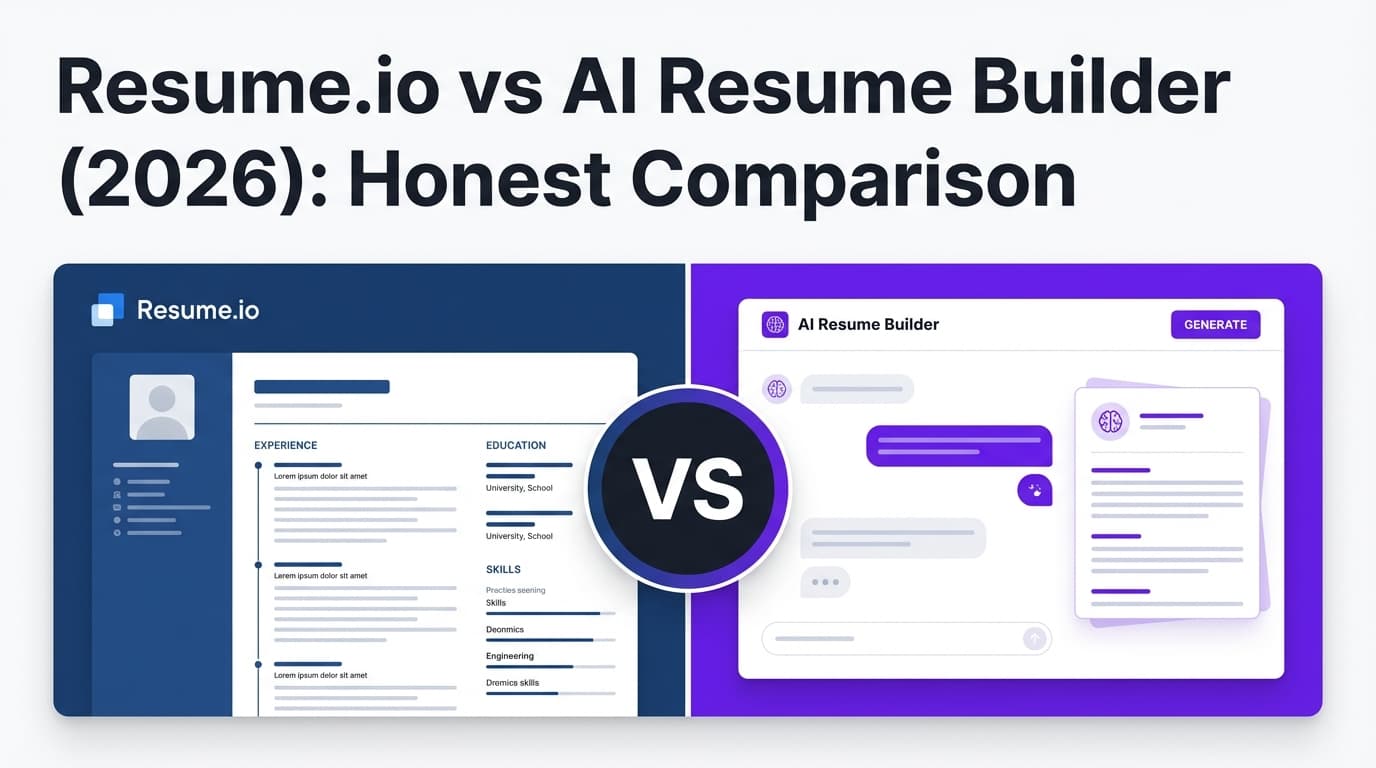 Resume.io vs AI Resume Builder (2026): Honest Comparison