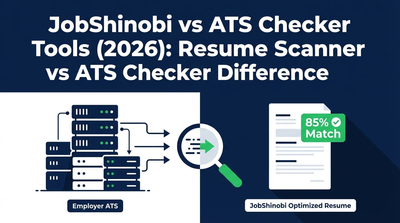 JobShinobi vs ATS Checker Tools (2026): Resume Scanner vs ATS Checker Difference