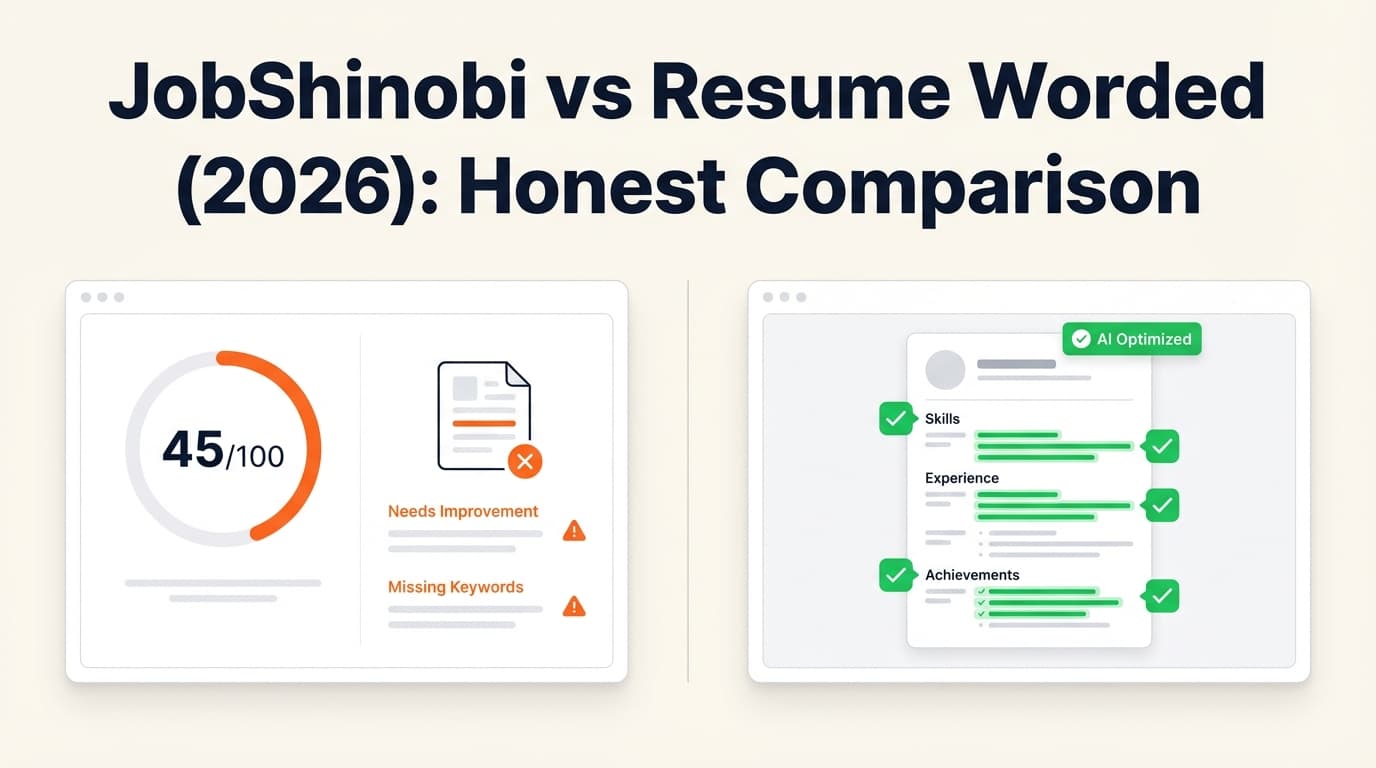 JobShinobi vs Resume Worded (2026): Honest Comparison