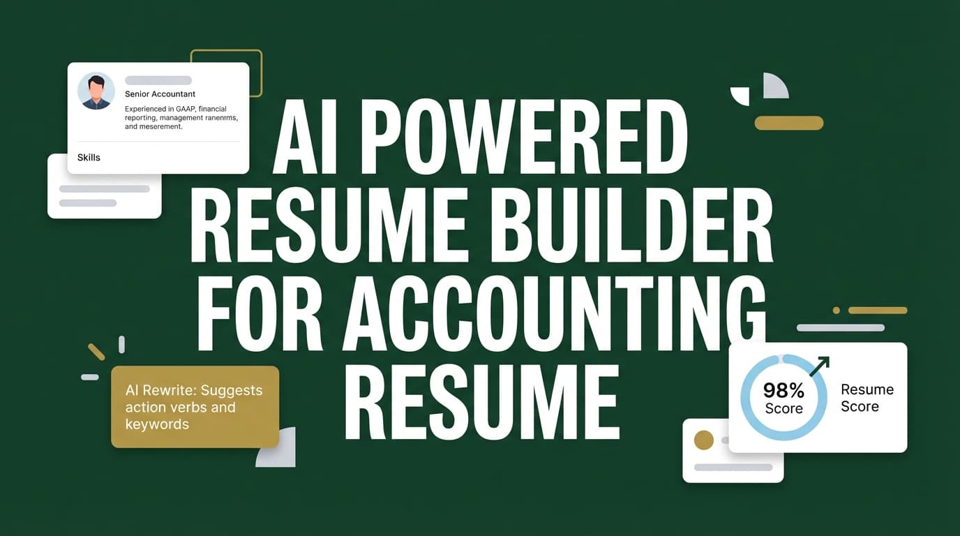 AI Powered Resume Builder for Accounting Resume - LaTeX + Job Match + ATS Analysis | JobShinobi