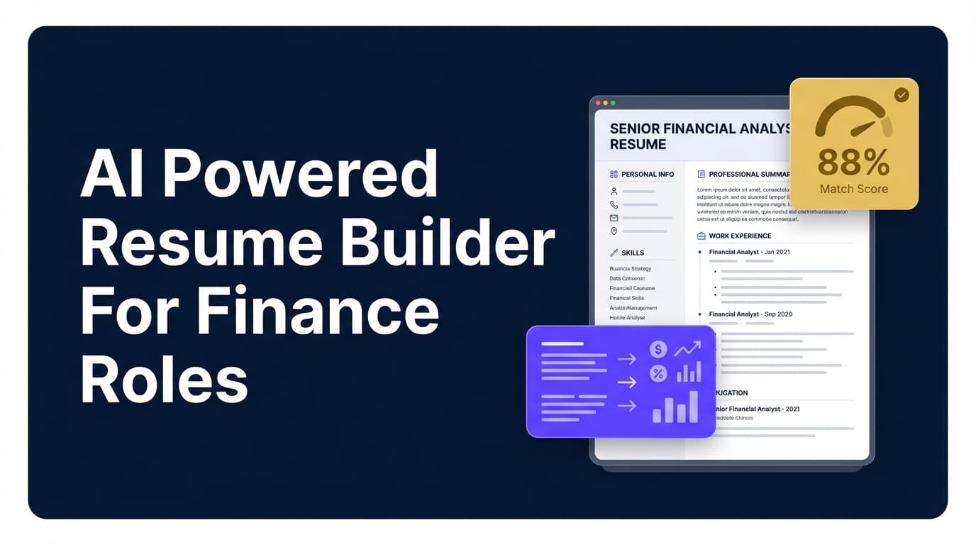 AI Powered Resume Builder for Finance Roles - ATS-Ready LaTeX Resumes | JobShinobi