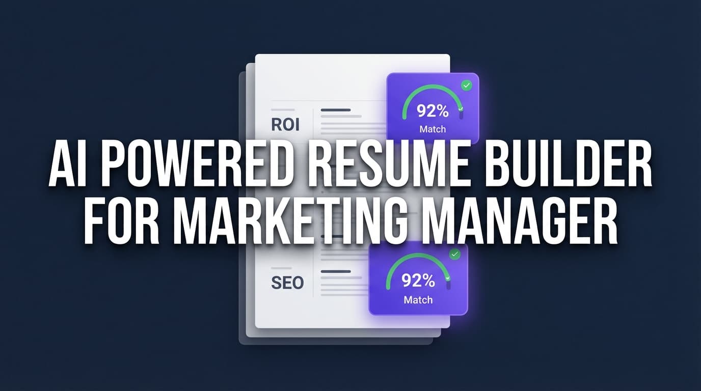 AI Powered Resume Builder for Marketing Manager - Tailor Faster, Stay ATS-Readable | JobShinobi