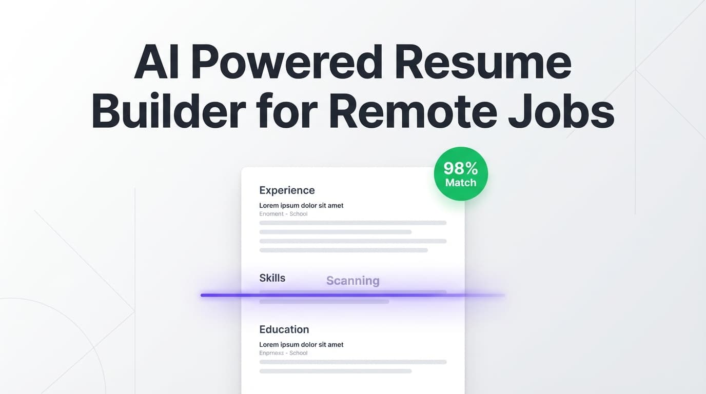 AI Powered Resume Builder for Remote Jobs - Tailor to Every Remote Job Description | JobShinobi