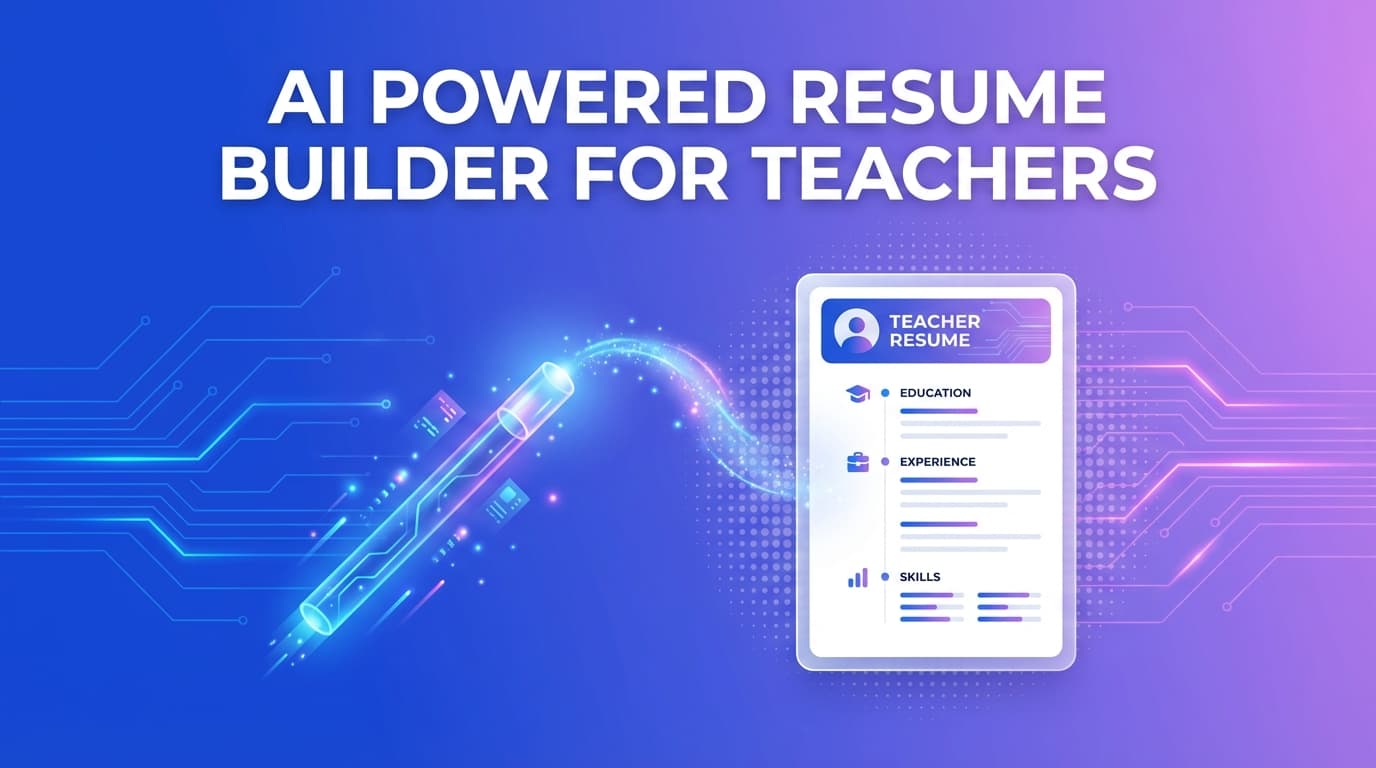 AI Powered Resume Builder for Teachers - ATS Scoring + Job Match | JobShinobi