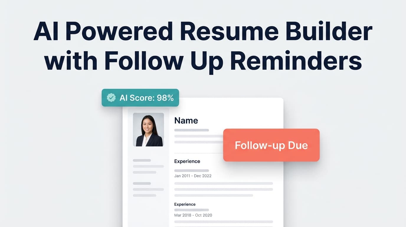 ai powered resume builder with follow up reminders