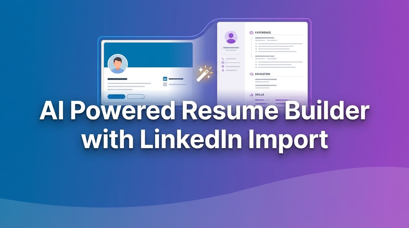 AI Powered Resume Builder With LinkedIn Import - ATS-Ready Resume From Your Profile | JobShinobi
