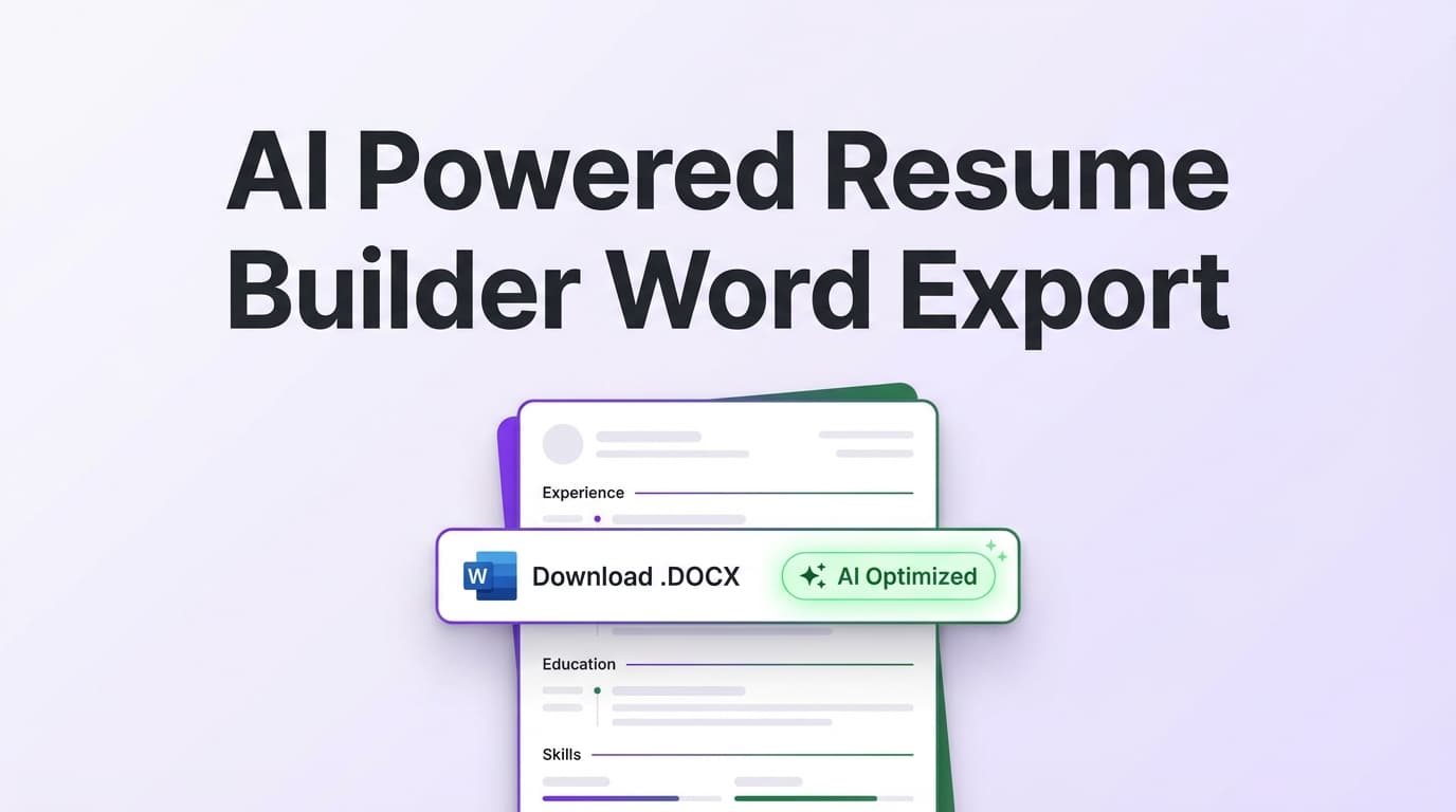 ai powered resume builder word export - Export-Ready Resumes (PDF + .TEX) | JobShinobi
