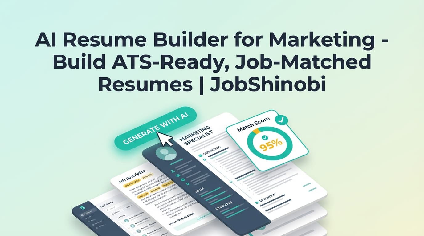 AI Resume Builder for Marketing - Build ATS-Ready, Job-Matched Resumes | JobShinobi