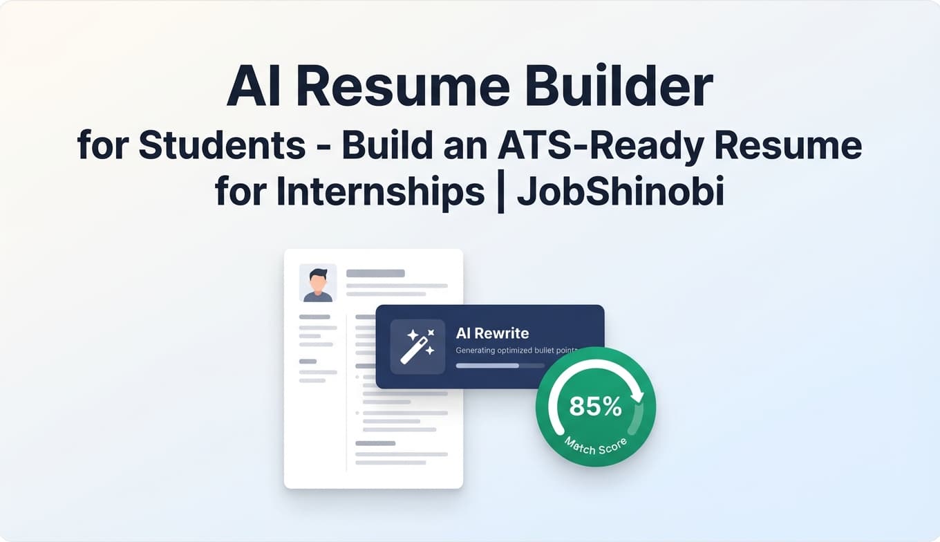 AI Resume Builder for Students - Build an ATS-Ready Resume for Internships | JobShinobi