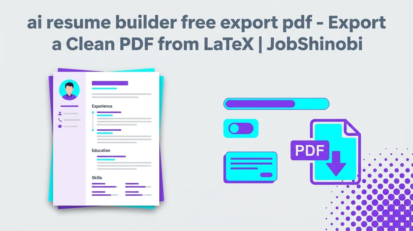 ai resume builder free export pdf - Export a Clean PDF from LaTeX | JobShinobi