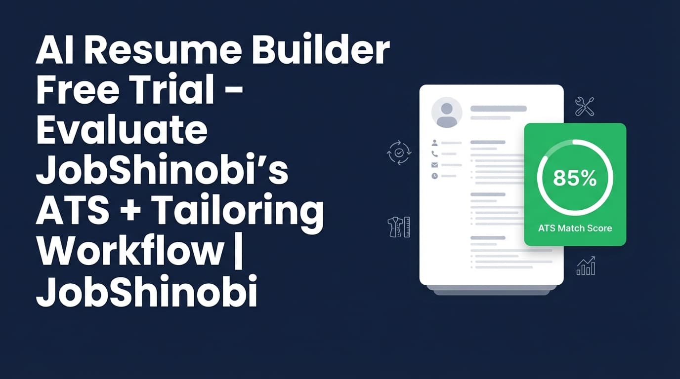 AI Resume Builder Free Trial - Evaluate JobShinobi’s ATS + Tailoring Workflow | JobShinobi