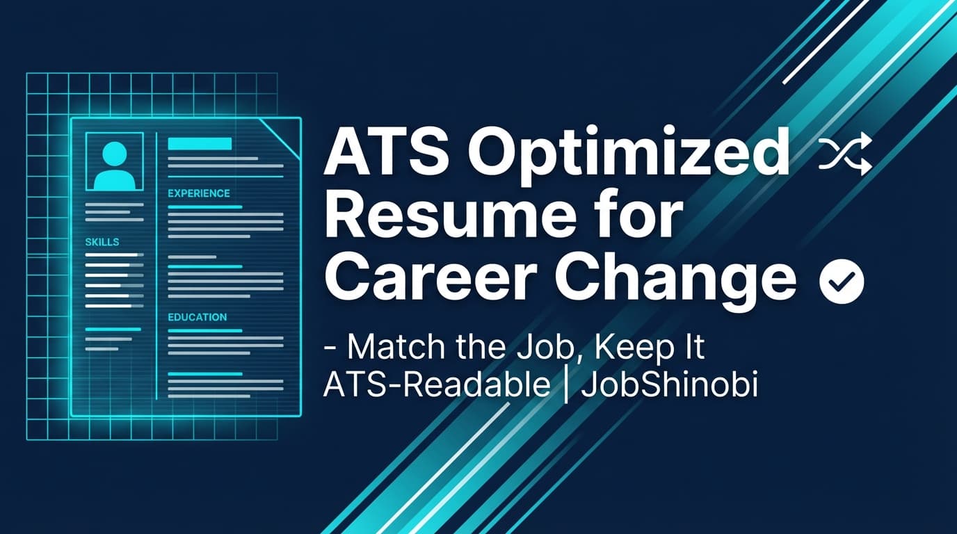 ATS Optimized Resume for Career Change - Match the Job, Keep It ATS-Readable | JobShinobi