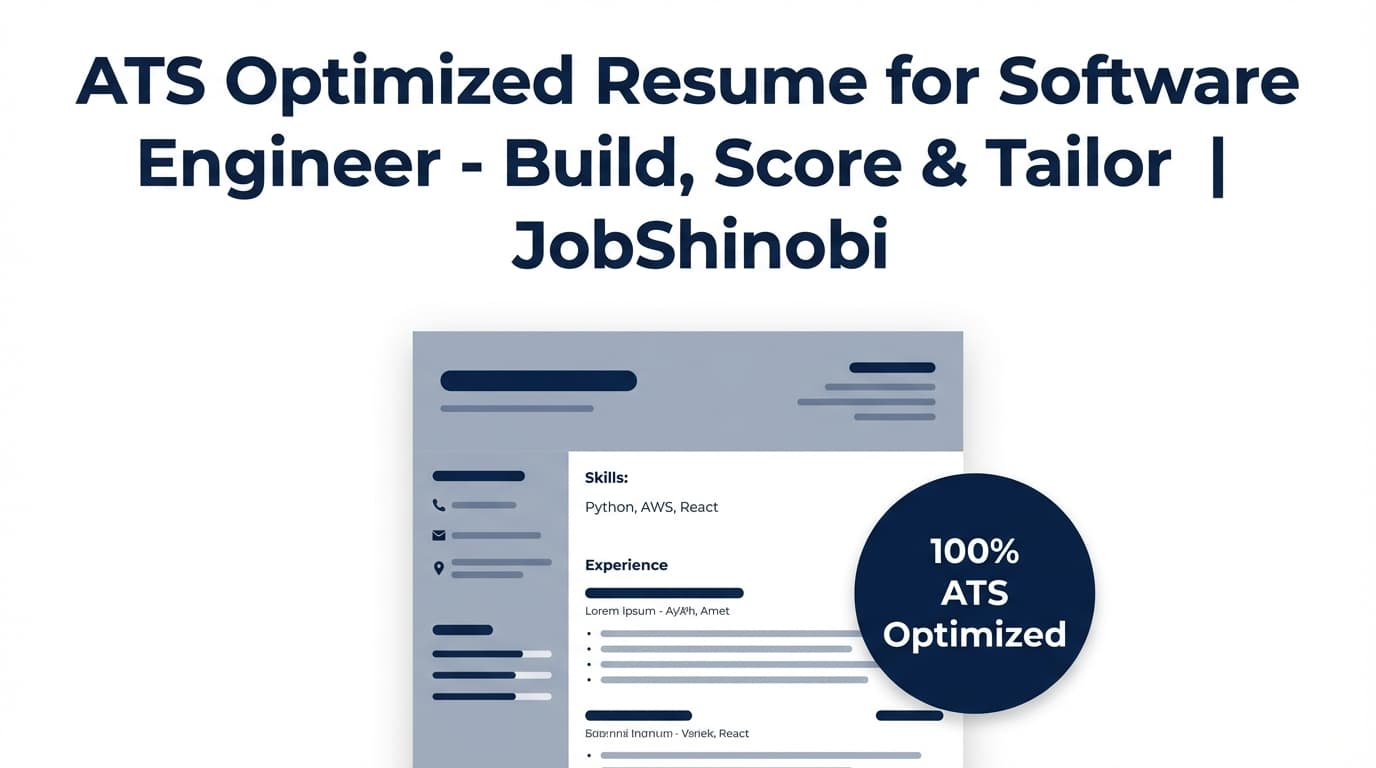 ATS Optimized Resume for Software Engineer - Build, Score & Tailor | JobShinobi