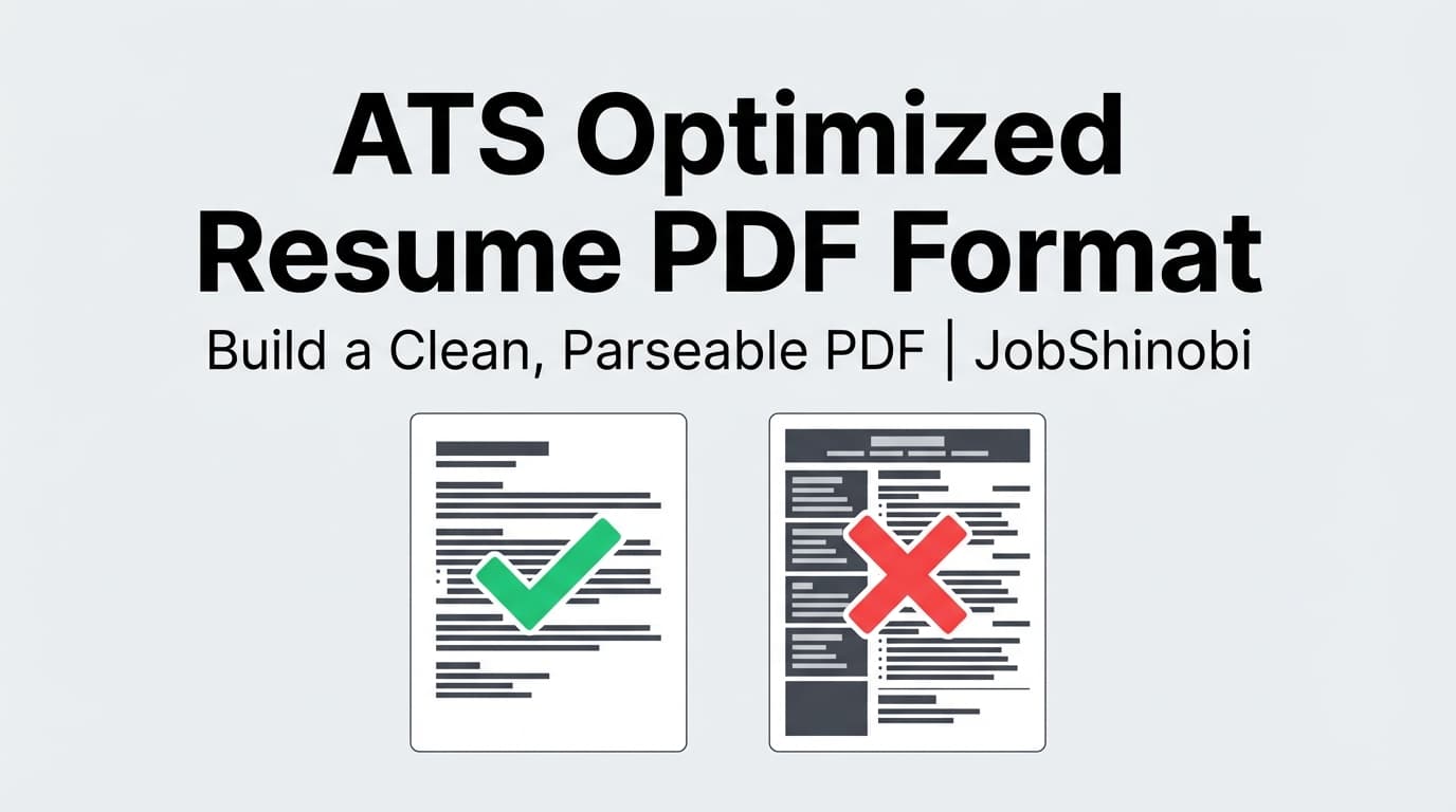 ATS Optimized Resume PDF Format - Build a Clean, Parseable PDF | JobShinobi