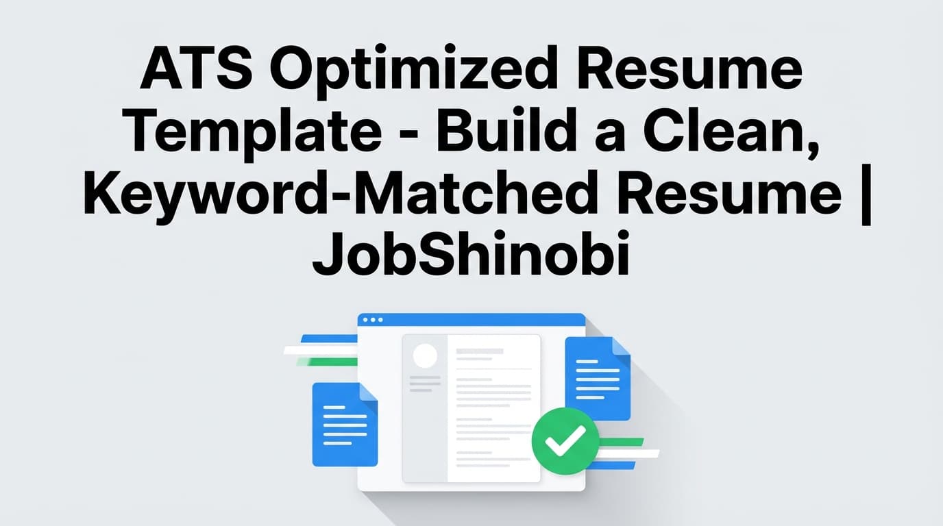ATS Optimized Resume Template - Build a Clean, Keyword-Matched Resume | JobShinobi