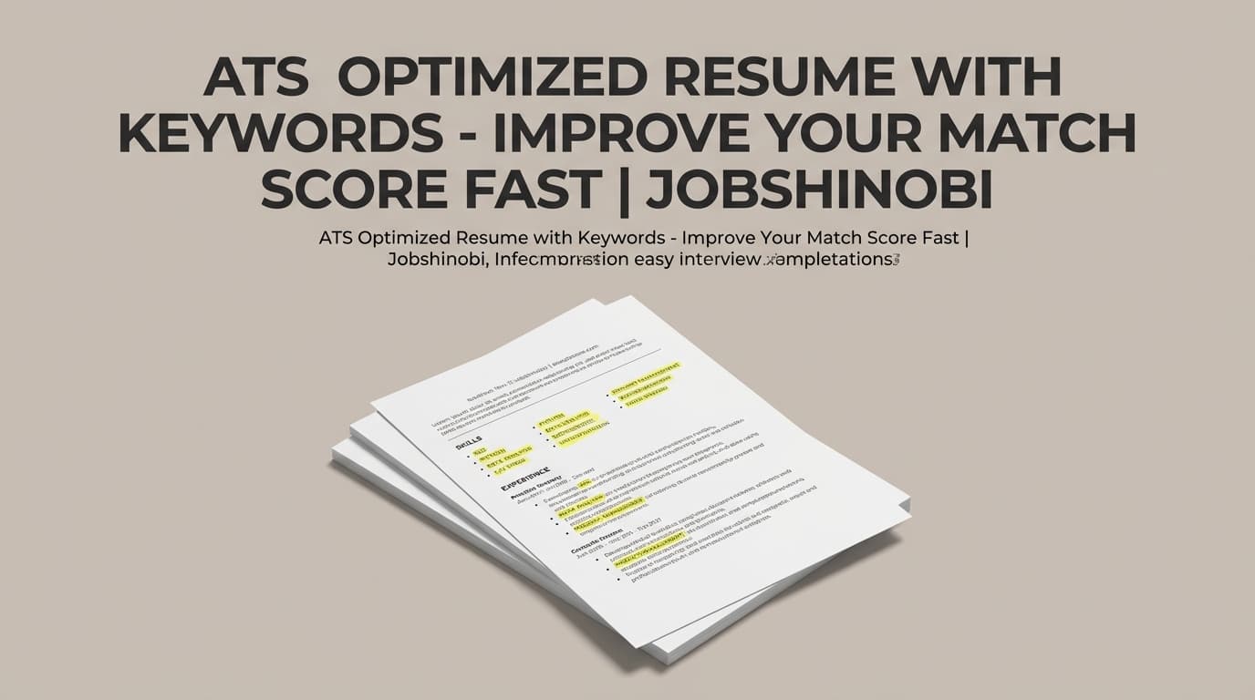 ATS Optimized Resume With Keywords - Improve Your Match Score Fast | JobShinobi