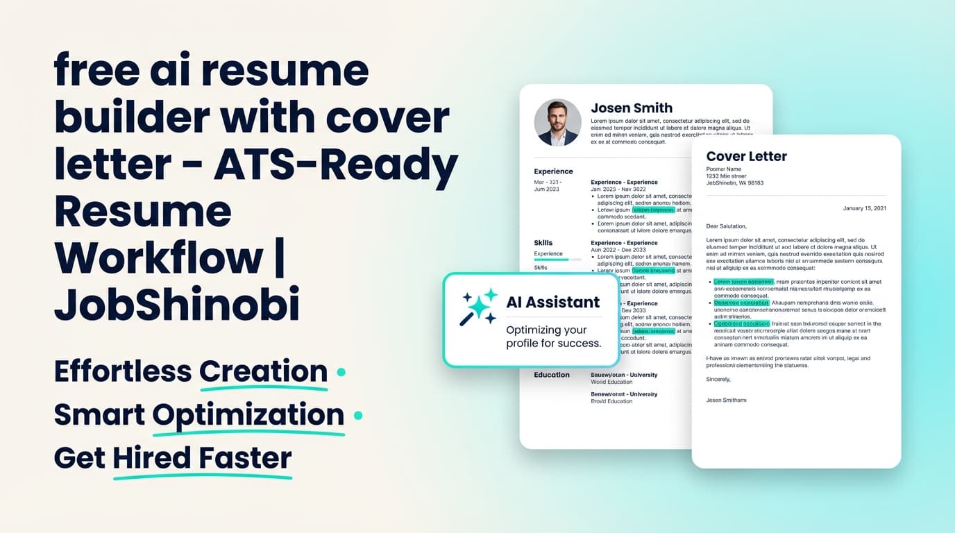 free ai resume builder with cover letter - ATS-Ready Resume Workflow | JobShinobi