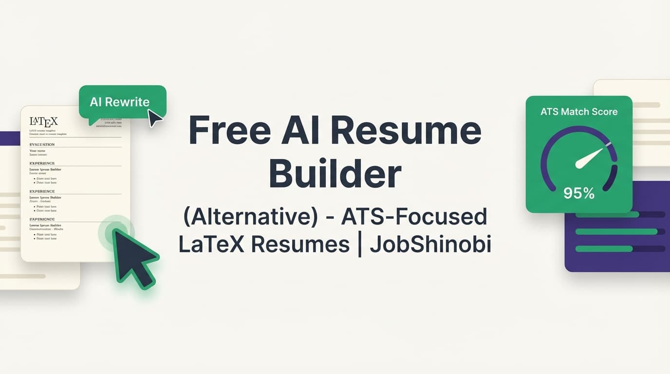 Free AI Resume Builder (Alternative) - ATS-Focused LaTeX Resumes | JobShinobi